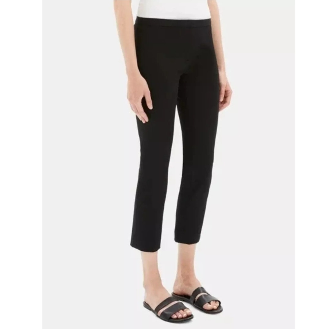 Theory Black Classic Skinny Performance Tech Career Ankle Pants Size 12